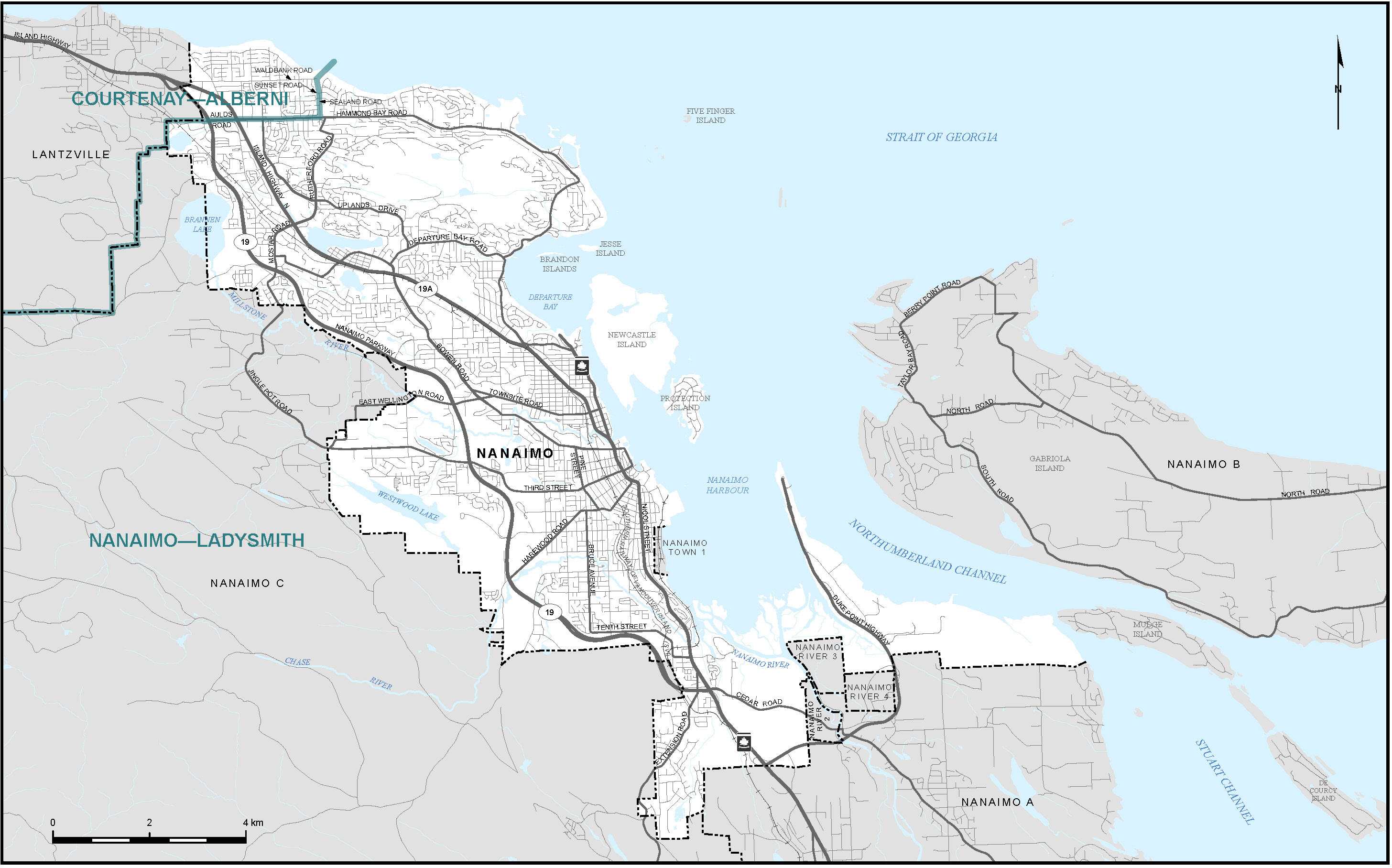 Carte de la ville de Nanaimo (carte&nbsp;9)